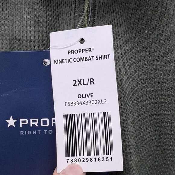 Propper Men's Kinetic Combat Shirt Air Soft Antimicrobial Snag Free Green 2XL - Picture 6 of 14